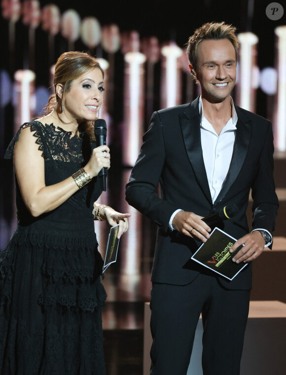 Léa Salamé et Cyril Féraud - 39ème cérémonie des Victoires de la musique à la Seine musicale de Boulogne-Billancourt, France, le 9 février 2024. © Coadic Guirec/Bestimage