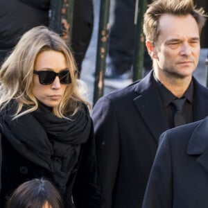 Laeticia Hallyday, ses filles Jade et Joy, Laura Smet et David Hallyday - Arrivées des personnalités en l'église de La Madeleine pour les obsèques de Johnny Hallyday à Paris.