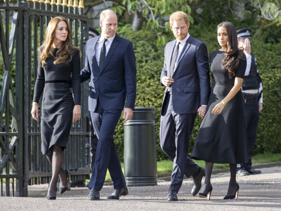 Le prince de Galles William, la princesse de Galles Kate Catherine Middleton, le prince Harry, duc de Sussex, Meghan Markle, duchesse de Sussex