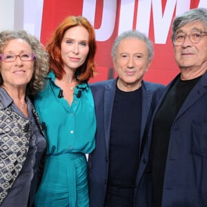 Mireille Dumas, Audrey Fleurot, Michel Drucker et Dominique Colonna - Enregistrement de l'émission "Vivement Dimanche" au Studio Gabriel, présentée par M.Drucker