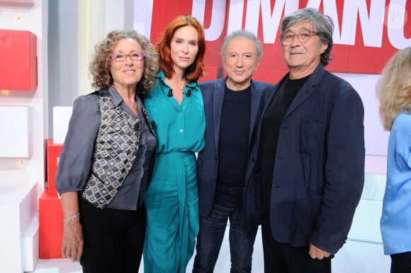 Mireille Dumas, Audrey Fleurot, Michel Drucker et Dominique Colonna - Enregistrement de l'émission "Vivement Dimanche" au Studio Gabriel, présentée par M.Drucker