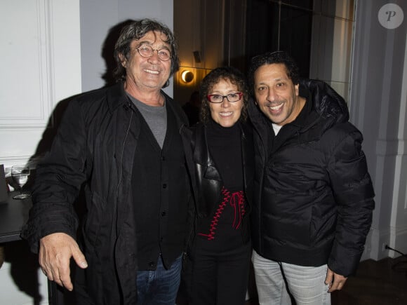 Dominique Colonna avec sa femme Mireille Dumas et Smaïn - Eric Dupond-Moretti à la barre au théâtre de la Madeleine à Paris le 22 janvier 2019. © Pierre Perusseau/Bestimage