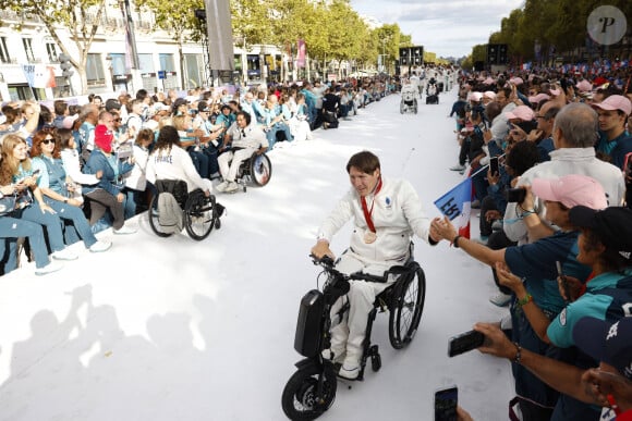 La "Parade des Champions" des Jeux Olympiques et Paralympiques de Paris2024, sur les Champs-Elysées. Paris, le 14 septembre 2024. © Romauld Meigneux/Pool/Bestimage 