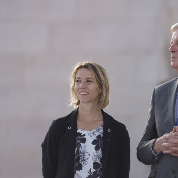 Michel Barnier, Premier ministre, - La "Parade des Champions" des Jeux Olympiques et Paralympiques de Paris2024, sur les Champs-Elysées. Paris, le 14 septembre 2024. © Romauld Meigneux/Pool/Bestimage 