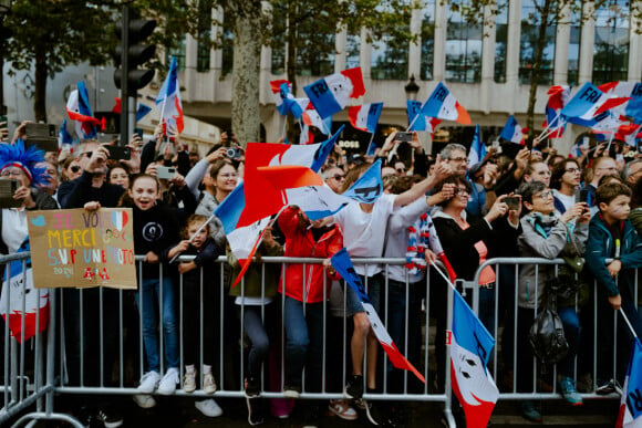 Parade des athlètes olympiques et paralympiques, défilé sur l'avenue des Champs-Élysées à Paris pour la fin des Jeux Olympiques de Paris 2024. © Mathilde Mazars/Pool/Bestimage 