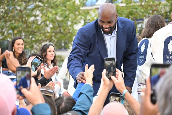 Teddy Riner - La "Parade des Champions" des Jeux Olympiques et Paralympiques de Paris2024, sur les Champs-Elysées. Paris, le 14 septembre 2024. © Eliot Blondet/Pool/Bestimage 