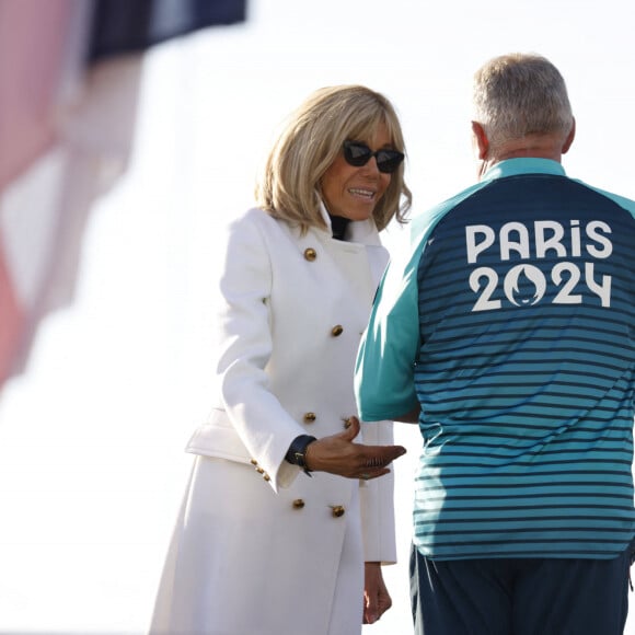 Brigitte Macron - La "Parade des Champions" des Jeux Olympiques et Paralympiques de Paris2024, sur les Champs-Elysées. Paris, le 14 septembre 2024. © Romauld Meigneux/Pool/Bestimage 