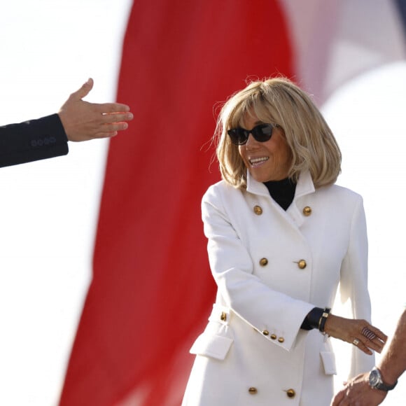 Brigitte Macron - La "Parade des Champions" des Jeux Olympiques et Paralympiques de Paris2024, sur les Champs-Elysées. Paris, le 14 septembre 2024. © Romauld Meigneux/Pool/Bestimage 