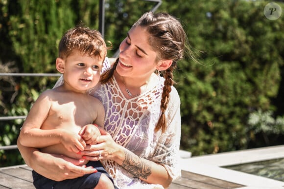 Exclusif - Jesta Hillmann et son fils Juliann - Enregistrement de l'émission "Mamans & Célèbres", qui sera diffusée le 13 septembre sur TFX, à Biot. Le 1er juillet 2021 © Jean-René Santini / Bestimage