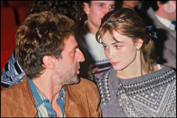 Emmanuelle Béart et Daniel Auteuil à Paris en 1986.