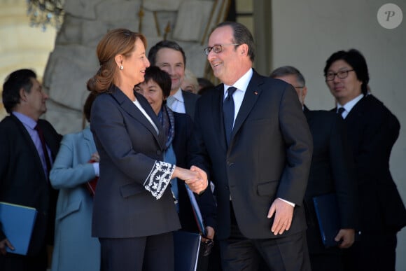 Ségolène Royal - Dernier conseil des ministres de la présidence de François Hollande au palais de l'Elysée à Paris. Le 10 mai 2017 © Veeren / Bestimage 