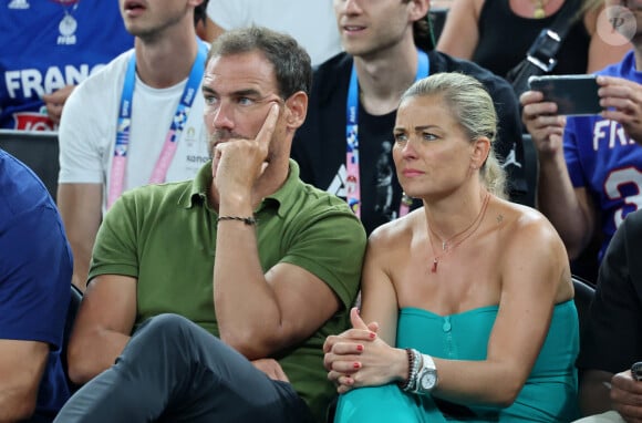 Laure Boulleau s'engage pour une campagne afin de familiariser les parents aux gestes de premiers secours pour les enfants
 
Bruno Cheyrou et sa compagne Laure Boulleau - Les célébrités assistent à la victoire de l'équipe de France de basket face au Canada (82-73) lors des Jeux Olympiques de Paris2024, le 6 août 2024. © Jacovides-Perusseau / Bestimage