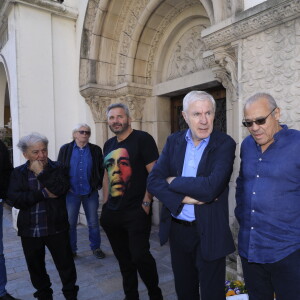 Luis Fernandez, Louis Acariès - Obsèques du journaliste sportif, Didier Roustan, décédé le 11 septembre à l'âge de 66 ans en l'église Notre-Dame-des-Pins, à Cannes le 20 septembre 2024. © Franz Chavaroche/Bestimage