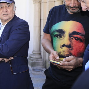 Daniel Lauclair - Obsèques du journaliste sportif, Didier Roustan, décédé le 11 septembre à l'âge de 66 ans en l'église Notre-Dame-des-Pins, à Cannes le 20 septembre 2024. © Franz Chavaroche/Bestimage