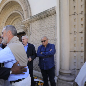 Basile Boli - Obsèques du journaliste sportif, Didier Roustan, décédé le 11 septembre à l'âge de 66 ans en l'église Notre-Dame-des-Pins, à Cannes le 20 septembre 2024. © Franz Chavaroche/Bestimage