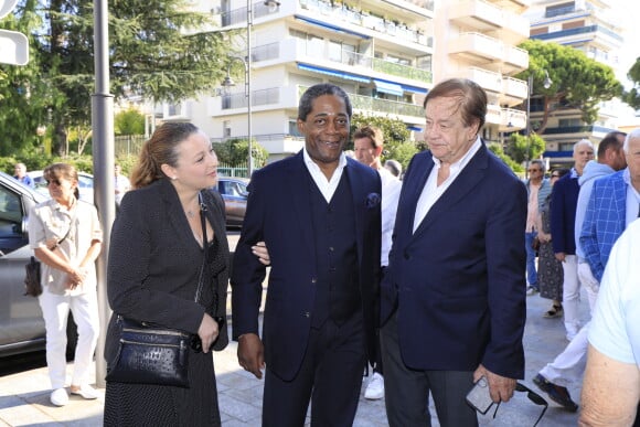 Daniel Lauclair - Obsèques du journaliste sportif, Didier Roustan, décédé le 11 septembre à l'âge de 66 ans en l'église Notre-Dame-des-Pins, à Cannes le 20 septembre 2024. © Franz Chavaroche/Bestimage