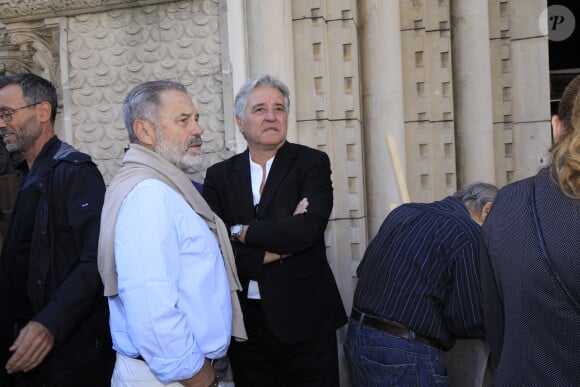 Obsèques du journaliste sportif, Didier Roustan, décédé le 11 septembre à l'âge de 66 ans en l'église Notre-Dame-des-Pins, à Cannes le 20 septembre 2024. © Franz Chavaroche/Bestimage