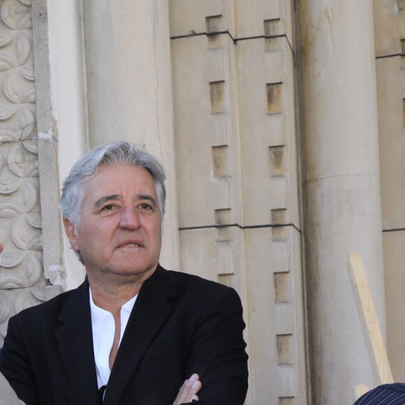 Obsèques du journaliste sportif, Didier Roustan, décédé le 11 septembre à l'âge de 66 ans en l'église Notre-Dame-des-Pins, à Cannes le 20 septembre 2024. © Franz Chavaroche/Bestimage