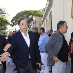 Daniel Lauclair - Obsèques du journaliste sportif, Didier Roustan, décédé le 11 septembre à l'âge de 66 ans en l'église Notre-Dame-des-Pins, à Cannes le 20 septembre 2024. © Franz Chavaroche/Bestimage