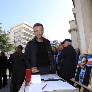 Son ami Olivier Ménard était présent 
Obsèques du journaliste sportif, Didier Roustan, décédé le 11 septembre à l'âge de 66 ans en l'église Notre-Dame-des-Pins, à Cannes le 20 septembre 2024. © Franz Chavaroche/Bestimage