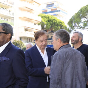 Obsèques du journaliste sportif, Didier Roustan, décédé le 11 septembre à l'âge de 66 ans en l'église Notre-Dame-des-Pins, à Cannes le 20 septembre 2024. © Franz Chavaroche/Bestimage