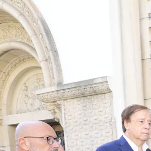 Daniel Lauclair - Sorties des obsèques du journaliste sportif, Didier Roustan, décédé le 11 septembre à l'âge de 66 ans en l'église Notre-Dame-des-Pins, à Cannes le 20 septembre 2024. © Franz Chavaroche/Bestimage