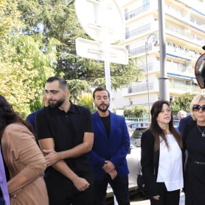 Murielle Roustan - Sorties des obsèques du journaliste sportif, Didier Roustan, décédé le 11 septembre à l'âge de 66 ans en l'église Notre-Dame-des-Pins, à Cannes le 20 septembre 2024. © Franz Chavaroche/Bestimage