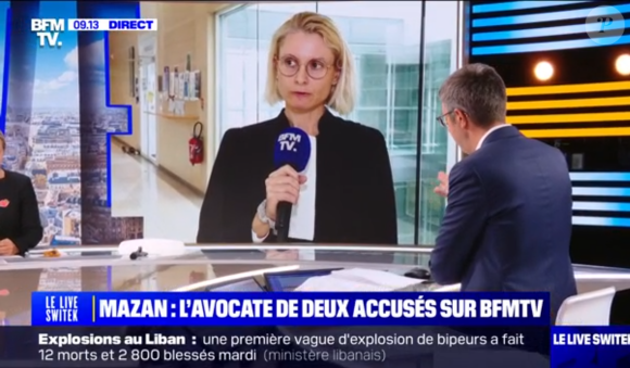 Dans le procès des viols de Mazan
Isabelle Crépin-Dehaene, avocate de la défense dans le procès des viols de Mazan, "BFMTV".