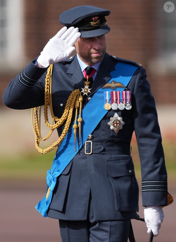 Le prince William de Galles lors de la "Sovereign's Parade" au collège de la Royal Air Force à Cranwell. Le 12 septembre 2024 © Julien Burton / Bestimage 