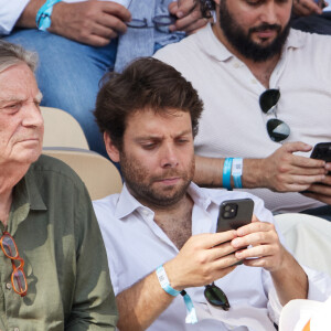 Patrice Duhamel et Benjamin Duhamel en tribunes lors des Internationaux de France de tennis de Roland Garros 2023, à Paris, France, le 9 juin 2023. © Jacovides-Moreau/Bestimage 