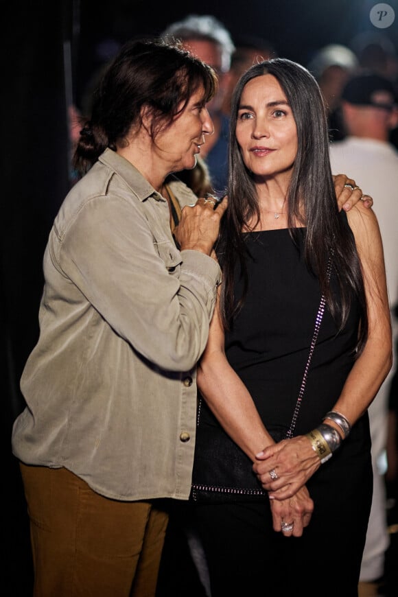 Exclusif - Azucena Caamaño et Anne Marcassus - Backstage - Enregistrement de l'émission "Avec Florent, tout le monde ELA" à La Seine Musicale à Paris, diffusée le 1er septembre à 21h10 sur TF1 © Cyril Moreau-Dominique Jacovides / Bestimage 