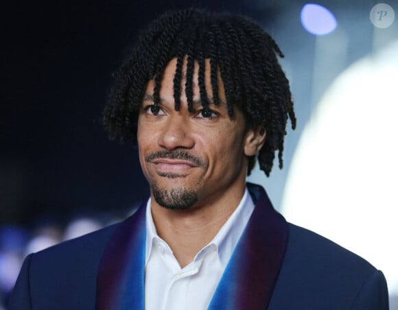 Arnaud Assoumani - Présentation au Grand Palais Ephémère, des tenues (réalisées par la marque de luxe Berluti) qui seront portées par les athlètes lors de cérémonie d'ouverture des Jeux Olympiques de PARIS2024. Paris, le 17 avril 2024.