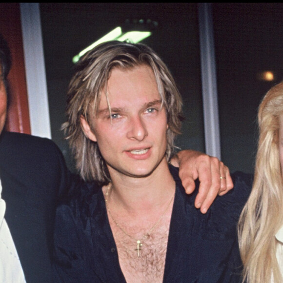 David Hallyday, Johnny Hallyday et Sylvie Vartan en 1991.