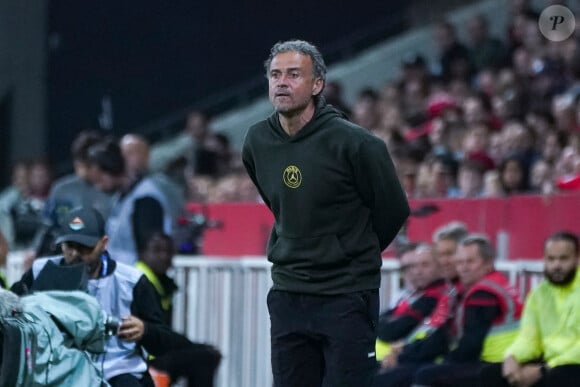 Luis Enrique (Entraineur du Paris SG) - Match de Ligue 1 Uber Eats "Nice - PSG (1-2)" au stade Allianz Riviera, le 15 mai 2024.