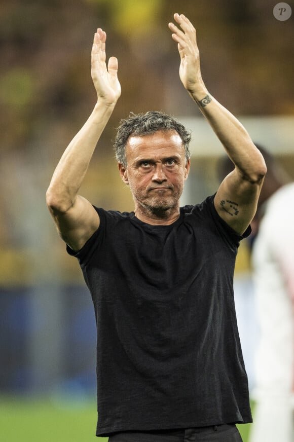 Luis Enrique - Demi-finale aller de Ligue des champions entre le Borussia Dortmund (1-0) face au PSG à Dortmund en Allemagne le 1er mai 2024. © Cyril Moreau/Bestimage