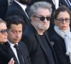 Un moment qu'il a très mal vécu 
Christelle Bardet et son compagnon Laurent Gerra, Eddy Mitchell et sa femme Muriel - Arrivées à l'hommage national à Charles Aznavour à l'Hôtel des Invalides à Paris. Le 5 octobre 2018 © Jacovides-Moreau / Bestimage 