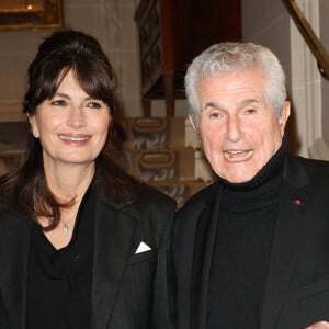 Claude Lelouch et sa femme Valérie Perrin lors de la soirée de gala pour la fondation de la recherche en physiologie, les Stethos, au George V à Paris le 18 mars 2024. © Coadic Guirec / Bestimage