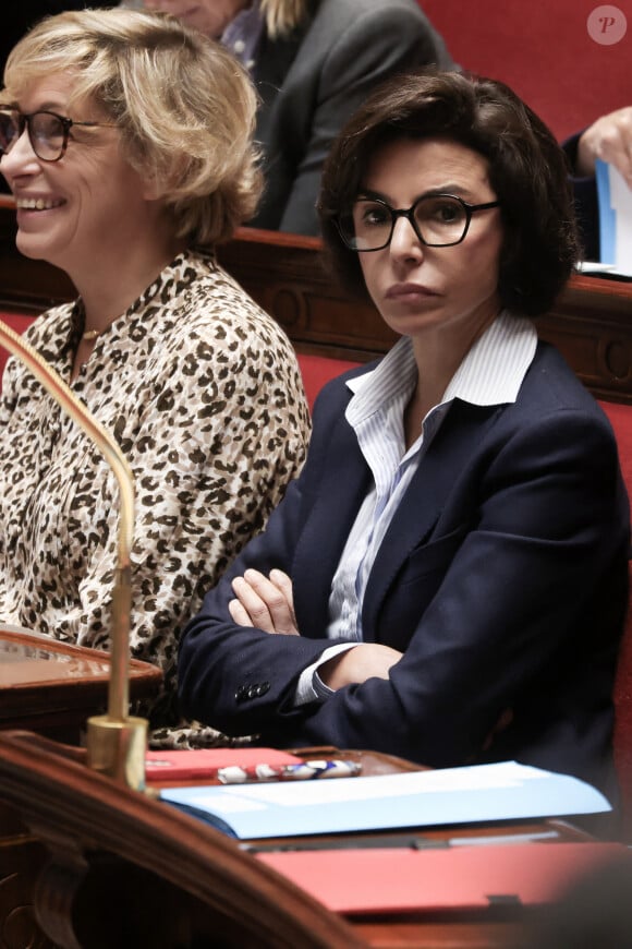 La ministre de la culture, Rachida Dati - Séance de questions au gouvernement à l'assemblée nationale, à Paris, France, le 2 octobre 2024. © Stéphane Lemouton/Bestimage 