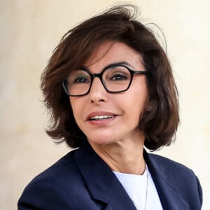 La ministre française de la Culture et du Patrimoine, Rachida Dati à la sortie du premier conseil des ministres du gouvernement Barnier, au palais de l'Elysée, à Paris, le 23 septembre 2024. © Stéphane Lemouton / Bestimage