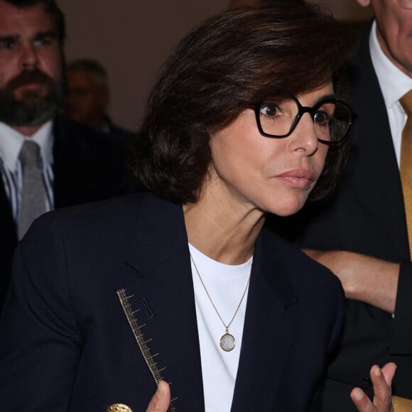 Elle a même un coach prénommé Karim !
La ministre de la Culture Rachida Dati lors de la venue de La reine Sonja de Norvège en visite au Musee d'Orsay pour l'exposition de Harriet Backer à Paris le 23 Septembre 2024© Denis Guignebourg/Bestimage 