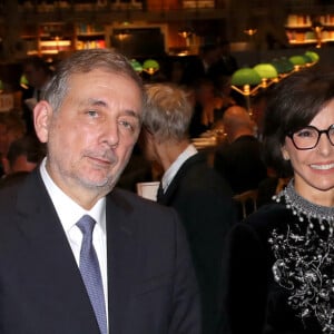 Exclusif - Jean-Claude Meyer, Gilles Pécout (Président de la BnF), Rachida Dati et Raymond Depardon qui a reçu le Prix de la BnF - Dîner de Gala de la BnF à Paris, France, le 30 Septembre 2024. © Bertrand Rindoff / Bestimage 