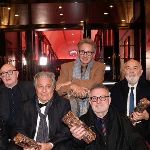 César d'anniversaire pour le Splendide - Marie Anne Chazel, Michel Blanc, Christian Clavier, Thierry Lhermitte, Gérard Jugnot, Josiane Balasko, Bruno Moynot lors de la pressroom (press room) remise des prix lors de la 46ème cérémonie des César à l'Olympia à Paris le 12 mars 2021 © David Niviere / Pool / Bestimage