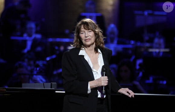 Exclusif - Jane Birkin - Enregistrement de l'émission "Symphonie pour la Vie, Spéciale Pièces jaunes" au Théâtre national de l'Opéra Comique à Paris, qui sera diffusée le 10 février sur France 3. © Dominique Jacovides / Bestimage