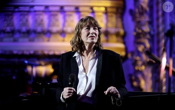 Exclusif - Jane Birkin - Enregistrement de l'émission "Symphonie pour la Vie, Spéciale Pièces jaunes" au Théâtre national de l'Opéra Comique à Paris. © Dominique Jacovides / Bestimage