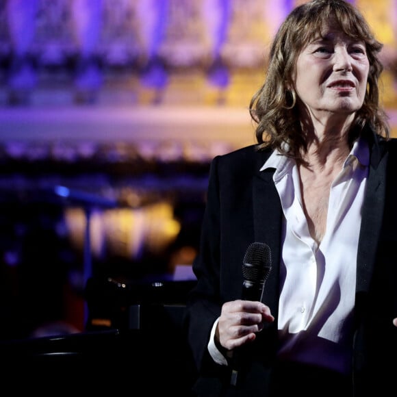 Exclusif - Jane Birkin - Enregistrement de l'émission "Symphonie pour la Vie, Spéciale Pièces jaunes" au Théâtre national de l'Opéra Comique à Paris. © Dominique Jacovides / Bestimage