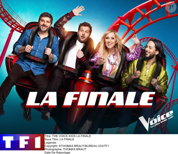 Une finale qui ne pouvait pas être en direct en raison, notamment, de l'absence de Slimane qui était en concert
Finale de "The Voice Kids 2024" sur TF1.