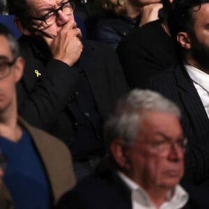 L'acteur Dany Boon lors d'une cérémonie organisée par le Conseil des institutions juives de France (CRIF) en hommage aux victimes des attentats du Hamas du 7 octobre 2023 contre Israël, à l'occasion du premier anniversaire de l'événement, à Paris, le 7 octobre 2024. © Stéphane Lemouton / Bestimage