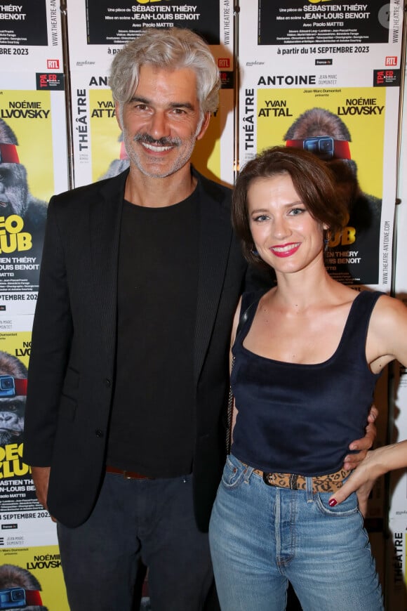 François Vincentelli et sa femme Alice Dufour - Générale de la Pièce « Vidéo Club » au Théâtre Antoine à Paris. Le 27 Septembre 2023. © Bertrand Rindoff / Bestimage 