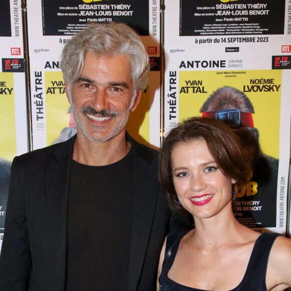 François Vincentelli et sa femme Alice Dufour - Générale de la Pièce « Vidéo Club » au Théâtre Antoine à Paris. Le 27 Septembre 2023. © Bertrand Rindoff / Bestimage 