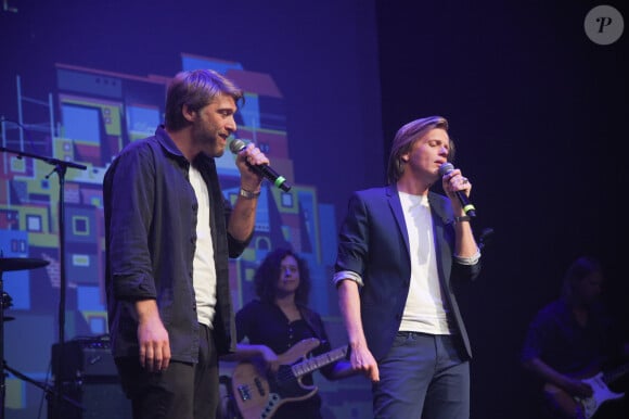 Tom Dingler et Alex Lutz (réalisateur) pour le film "Guy" lors du troisième jour de la 11ème édition du festival du Film Francophone d'Angoulême, France, le 23 août 2018. © Coadic Guirec/Bestimage 